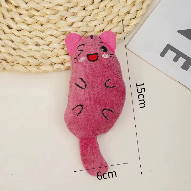 Cat Toys Funny Interactive Plush Cat Toy Teeth Grinding Catnip Toys Kitten Chewing Squeaky Toy Pets Accessories