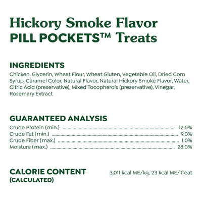 Pill Pockets for Dogs Hickory Smoke Large, Capsule Size Soft Dog Treats, 7.9 Oz (30 Pk)