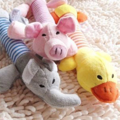 Creative Life Pet Puppy Chew Squeaker Squeaky Plush Sound Pig Elephant Duck for Dog Sound Toys