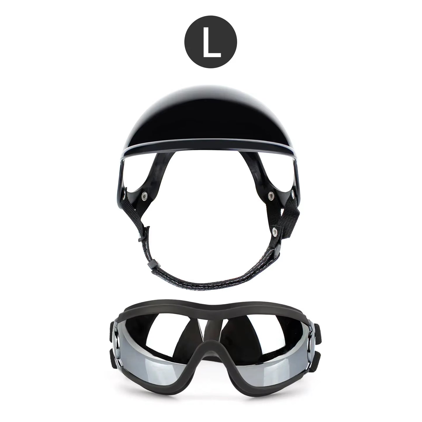 Dog Helmet and Goggles-Uv Protection Doggy Sunglasses Dog Glasses Pet Hat Motorcycle Helmets Protection for Puppy Riding