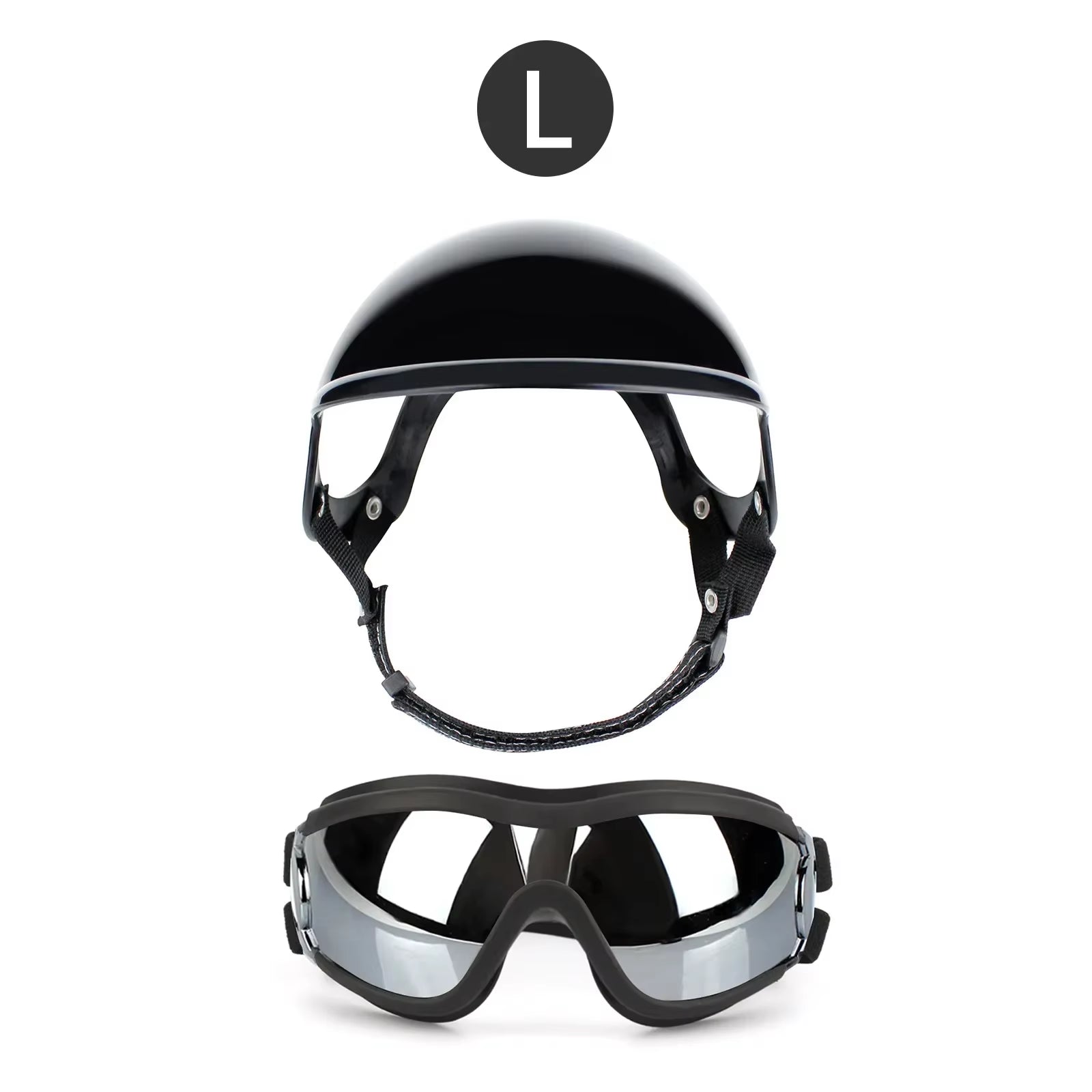 Dog Helmet and Goggles-Uv Protection Doggy Sunglasses Dog Glasses Pet Hat Motorcycle Helmets Protection for Puppy Riding
