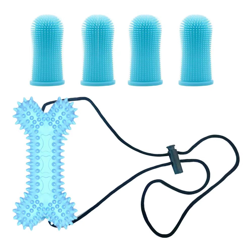 Dog Finger Toothbrush Cat Toothbrush Puppy Tooth Brushing Kit Dog Toothbrush Pet Supplies Dog Teeth Cleaning Wipes for Home