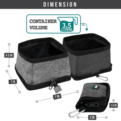 Travel Collapsible Dog Bowl Foldable Expand Water Dish for Pet Cat Food Hiking