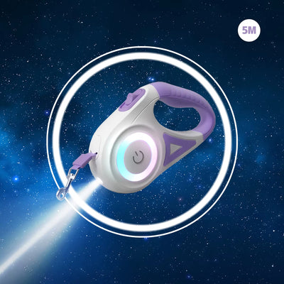 GlowPaw LED FlexiLeash – Light-Up Retractable Leash for Pets of All Sizes