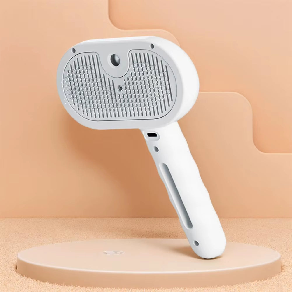 3 in 1 Cat Steam Brush with Release Button Cat Grooming Brush Rechargeable Cat Hair Brush Dog Brush for Cats Dogs Small Animals