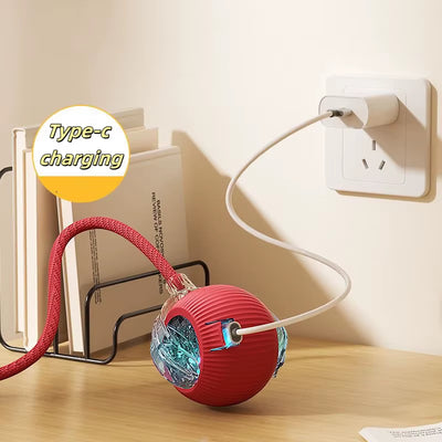 Intelligent Teasing Cat Ball Pets Play Boredom Toys Decompression Automatic Rolling Toy Ball Sound Wake-Up Rechargeable Ball Toy