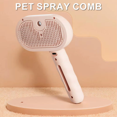 3 in 1 Cat Steam Brush with Release Button Cat Grooming Brush Rechargeable Cat Hair Brush Dog Brush for Cats Dogs Small Animals