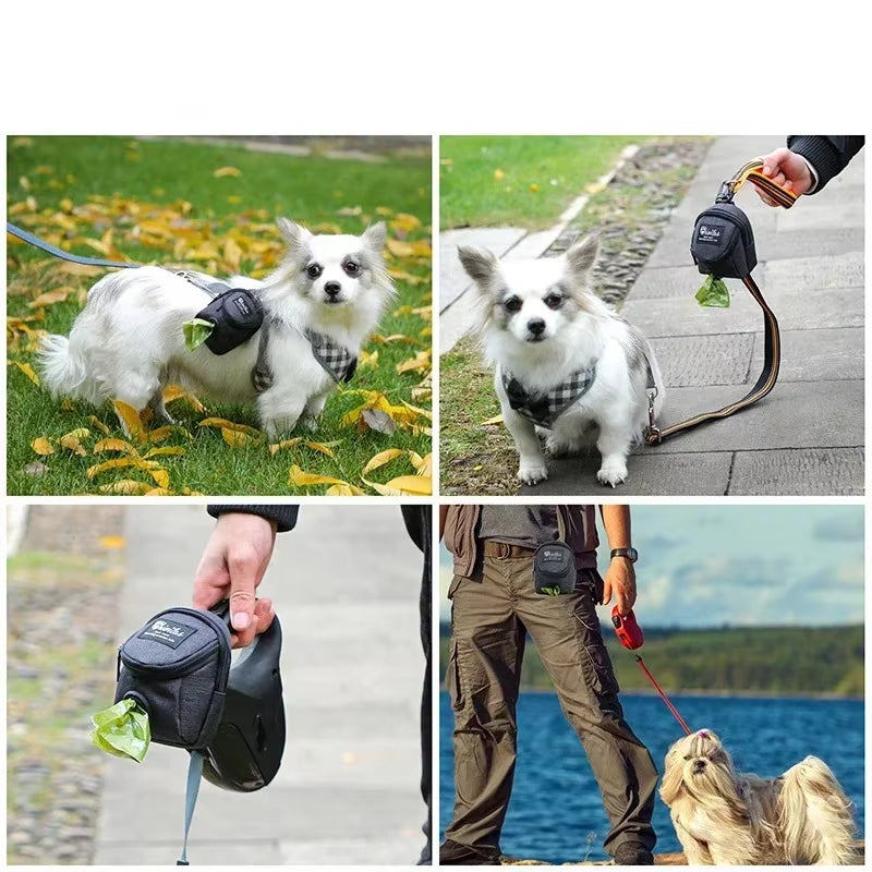 Pet Dog Treat Pouch Poop Dispenser Portable Multifunction Dog Training Bag Outdoor Travel Dog Bag Durable Pet Accessories