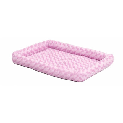 Quiettime Midwest Padded Bolster Dog Bed, Pink, 30"L X 21"W X 2.50"H