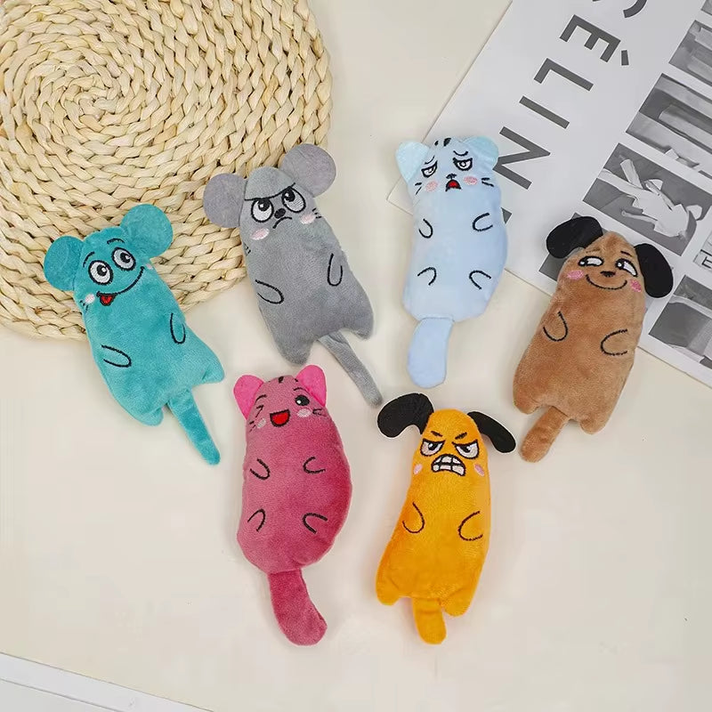Cat Toys Funny Interactive Plush Cat Toy Teeth Grinding Catnip Toys Kitten Chewing Squeaky Toy Pets Accessories