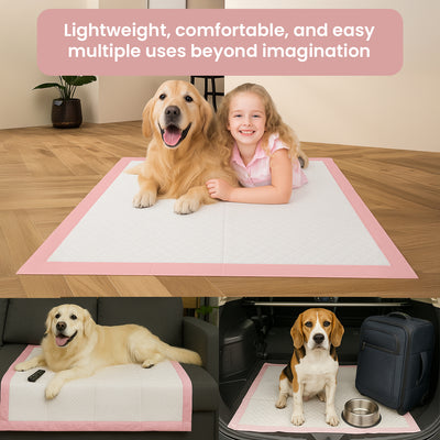 200 Puppy Pad Training Pads for Dogs Unscented Pink-Small-13X