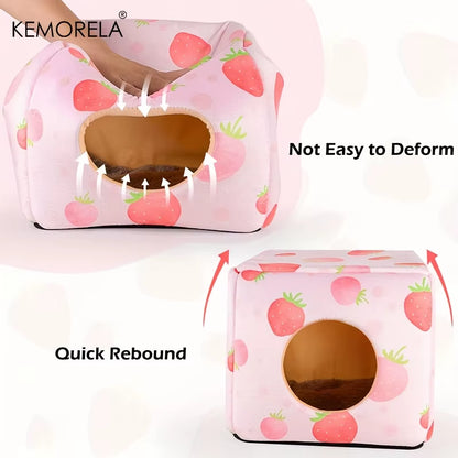 1PC Guinea Hideout Washable Guinea House Comfortable Guinea Bed for Small Pets Rabbit/Bunny/Hamster/Chicken Guinea Accessories