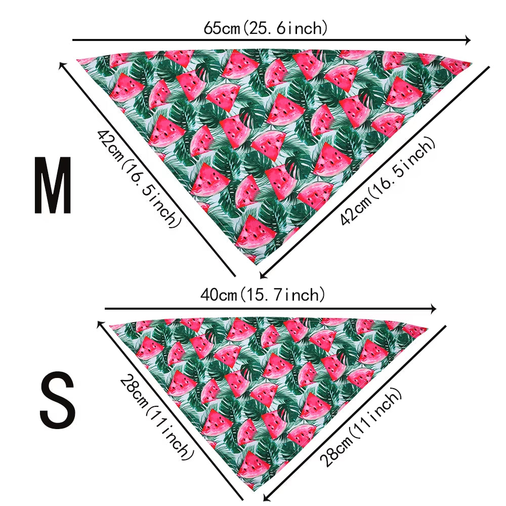50Pcs Dog Bandana Summer Fruit Style Bandana Dog Accessories Dog Scarf Dog Bandanas Bulk Small Dog Pet Bandana Dog Supplies