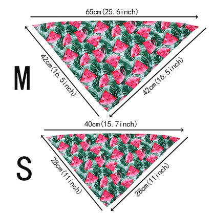 50Pcs Dog Bandana Summer Fruit Style Bandana Dog Accessories Dog Scarf Dog Bandanas Bulk Small Dog Pet Bandana Dog Supplies