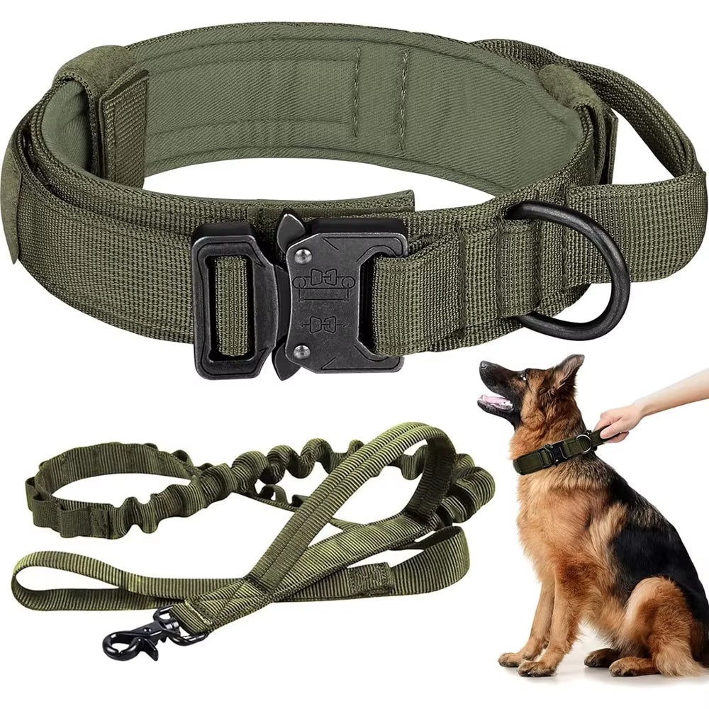 Tactical Dog Collar & Leash Set – Power, Control & Comfort for Every A