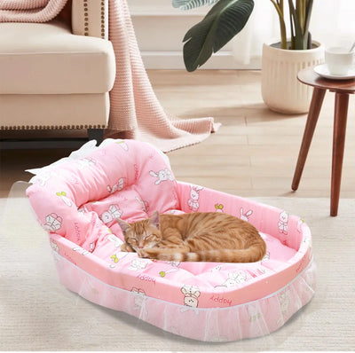 Cats Bed Dog Bed Pet Bed Pet Mat Cats House Pet Cushion Kitty Cushion Pet Blanket Pet Mat Pet Sleeping Pad Pet Resting Bed,Warm Bed for Small to Medium Dogs Cats(22.44X15.75X5.12In)