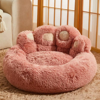 Cute Bear Paw Dog Bed Plush Winter Warm Mat Pets Kennel Large Dog Sleeping Bed Puppy Cat Sofa Blanket Cushion Pets Accessories