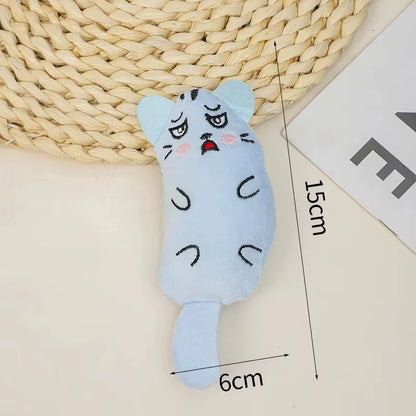 Cat Toys Funny Interactive Plush Cat Toy Teeth Grinding Catnip Toys Kitten Chewing Squeaky Toy Pets Accessories
