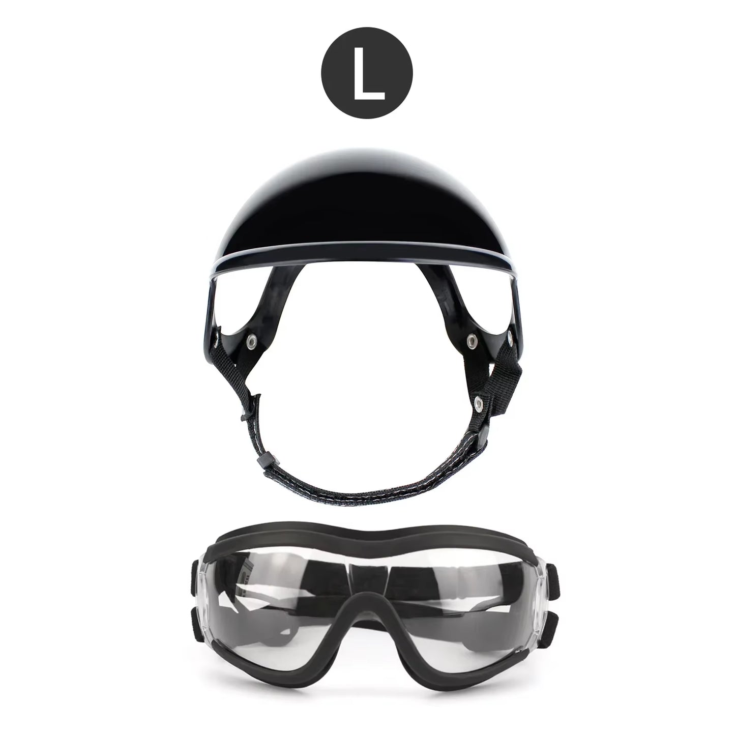 Dog Helmet and Goggles-Uv Protection Doggy Sunglasses Dog Glasses Pet Hat Motorcycle Helmets Protection for Puppy Riding