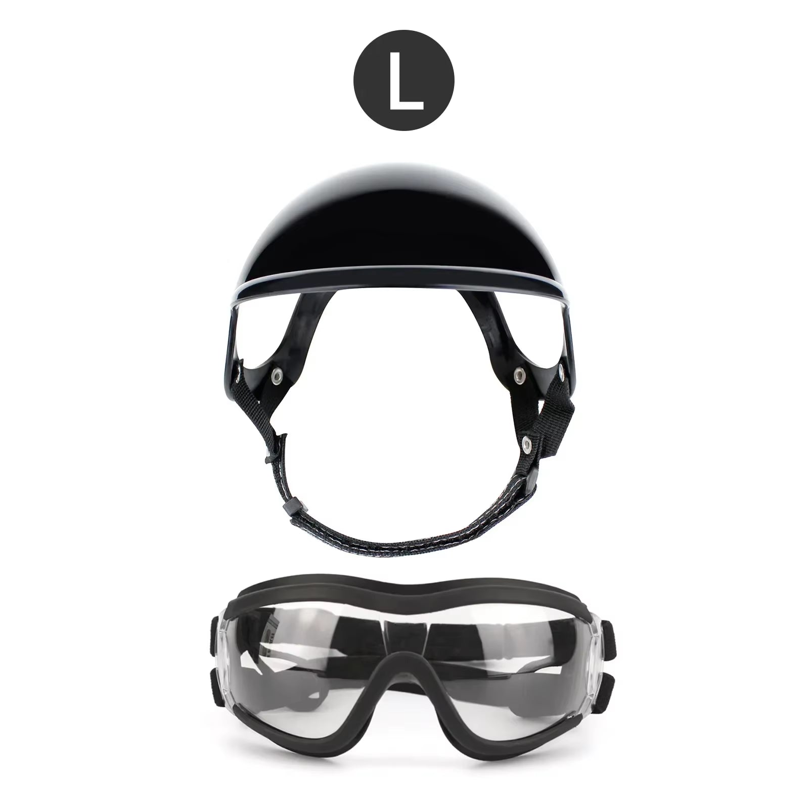Dog Helmet and Goggles-Uv Protection Doggy Sunglasses Dog Glasses Pet Hat Motorcycle Helmets Protection for Puppy Riding