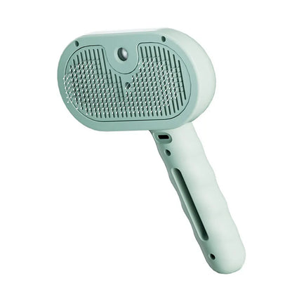 3 in 1 Cat Steam Brush with Release Button Cat Grooming Brush Rechargeable Pet Hair Cleaning Brush Comb for Shedding & Grooming