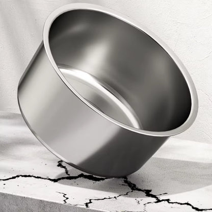 Large Stainless Steel Dog Slow Food Bowl with Thickened Stand Elevated Pets Products Supplies Feeders Accessories Tip Proof