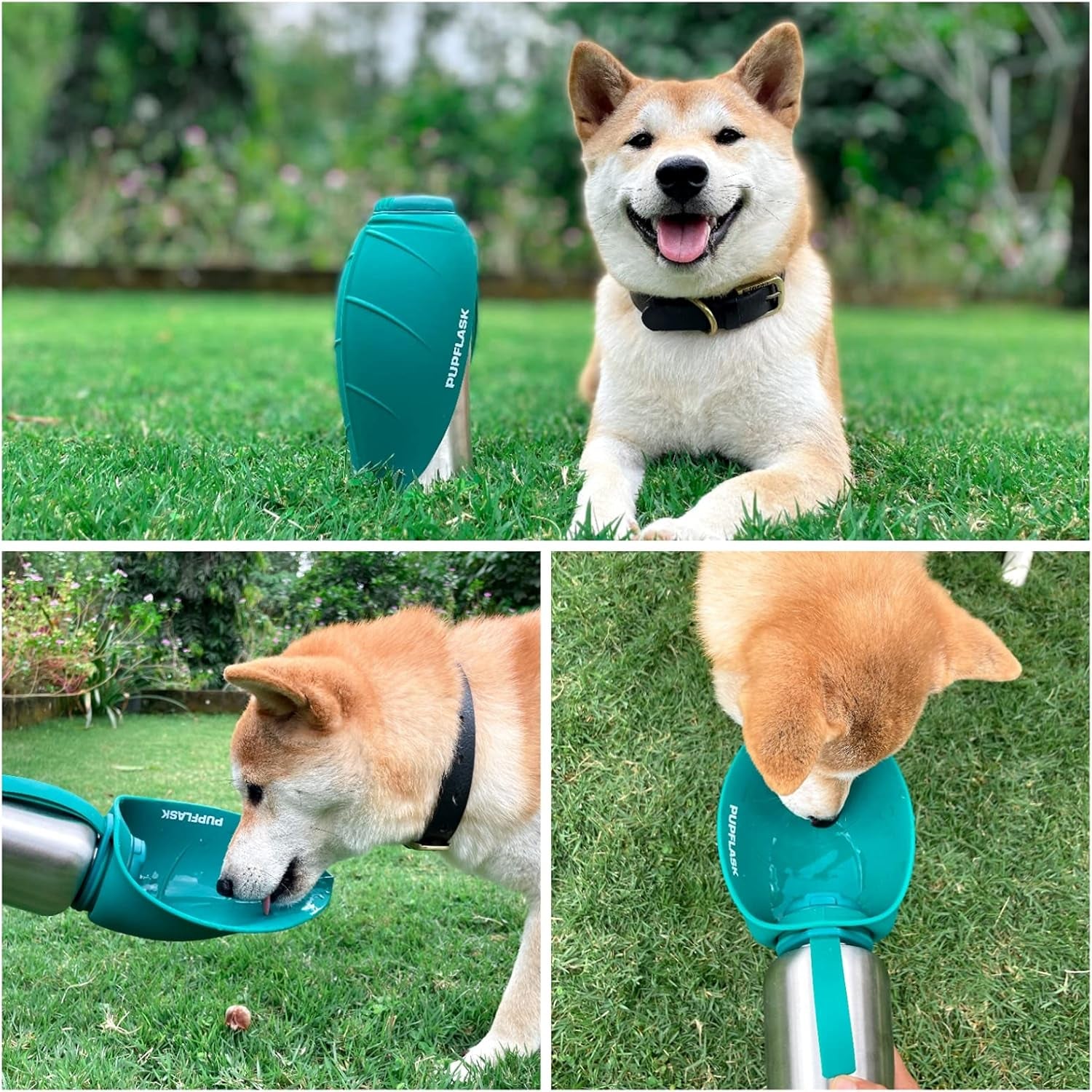 Pupflask Large Dog Water Bottle | 27 or 40 OZ Stainless Steel | Convenient Dog Drink Dispenser | Puppy Travel Water Bowl | Portable Pet Hydration Bottle | Leak Proof | Perfect Size for All Breeds