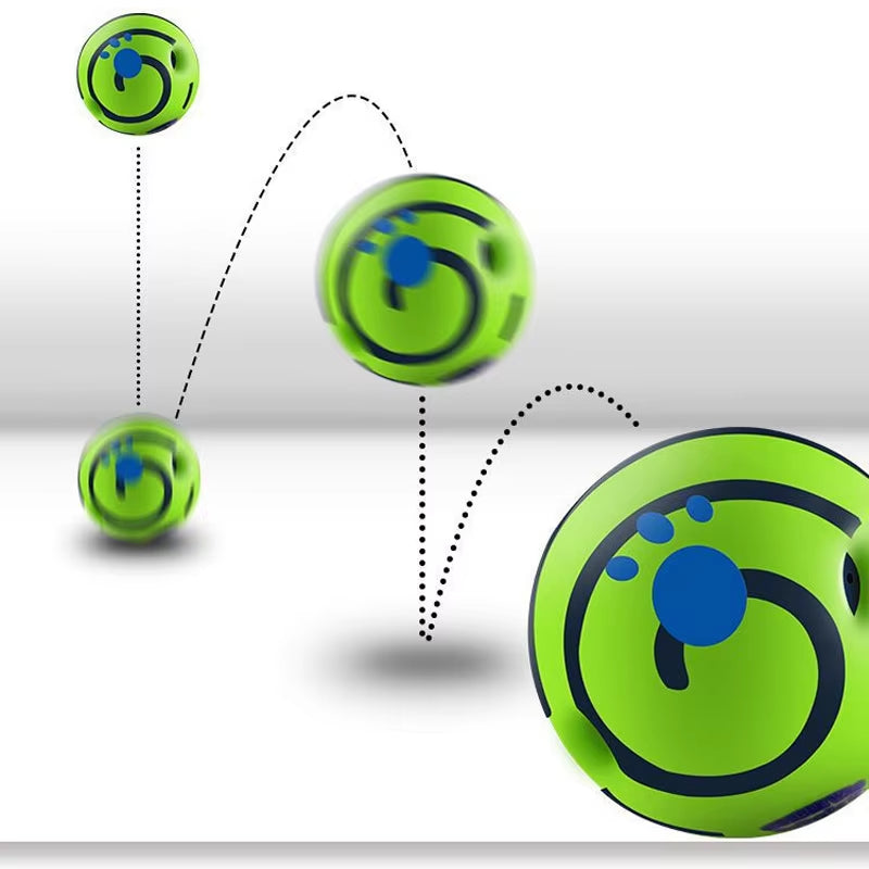 New Hot Wobble Wag Giggle Glow Ball Interactive Dog Attention Toy Fun Giggle Sounds Ball When Rolled or Shaken for Pet Dog Fun