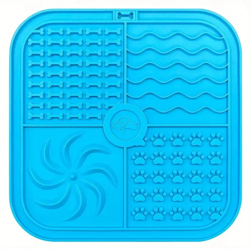 Silicone Slow Feeder Mat Pet Lick Pet Slow Food Plate Bathing Distraction Silicone Dog Sucker Food Training Dog Feeder Supplies