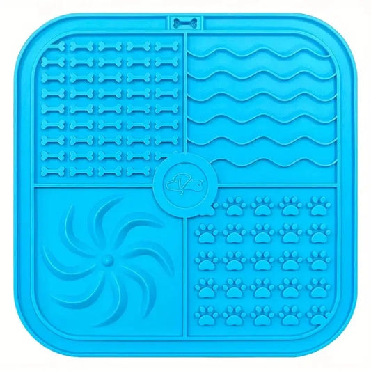 Silicone Slow Feeder Mat Pet Lick Pet Slow Food Plate Bathing Distraction Silicone Dog Sucker Food Training Dog Feeder Supplies