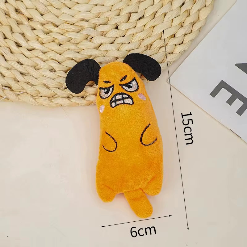 Cat Toys Funny Interactive Plush Cat Toy Teeth Grinding Catnip Toys Kitten Chewing Squeaky Toy Pets Accessories