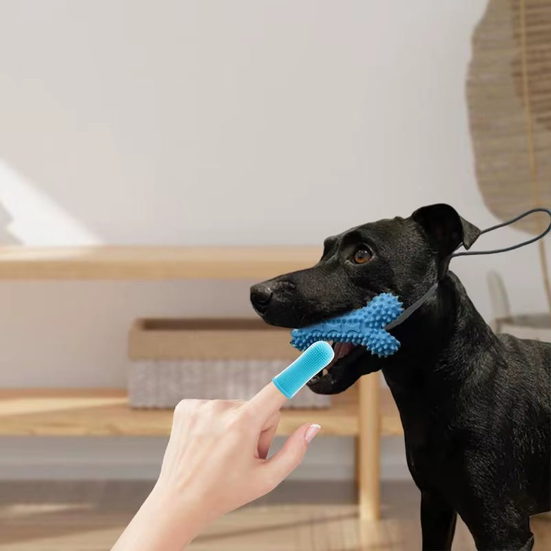Dog Finger Toothbrush Cat Toothbrush Puppy Tooth Brushing Kit Dog Toothbrush Pet Supplies Dog Teeth Cleaning Wipes for Home