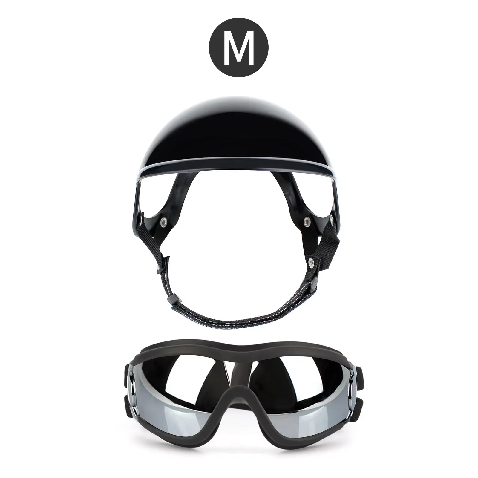 Dog Helmet and Goggles-Uv Protection Doggy Sunglasses Dog Glasses Pet Hat Motorcycle Helmets Protection for Puppy Riding