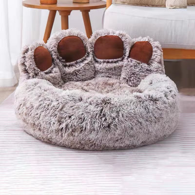 Cute Bear Paw Dog Bed Plush Winter Warm Mat Pets Kennel Large Dog Sleeping Bed Puppy Cat Sofa Blanket Cushion Pets Accessories