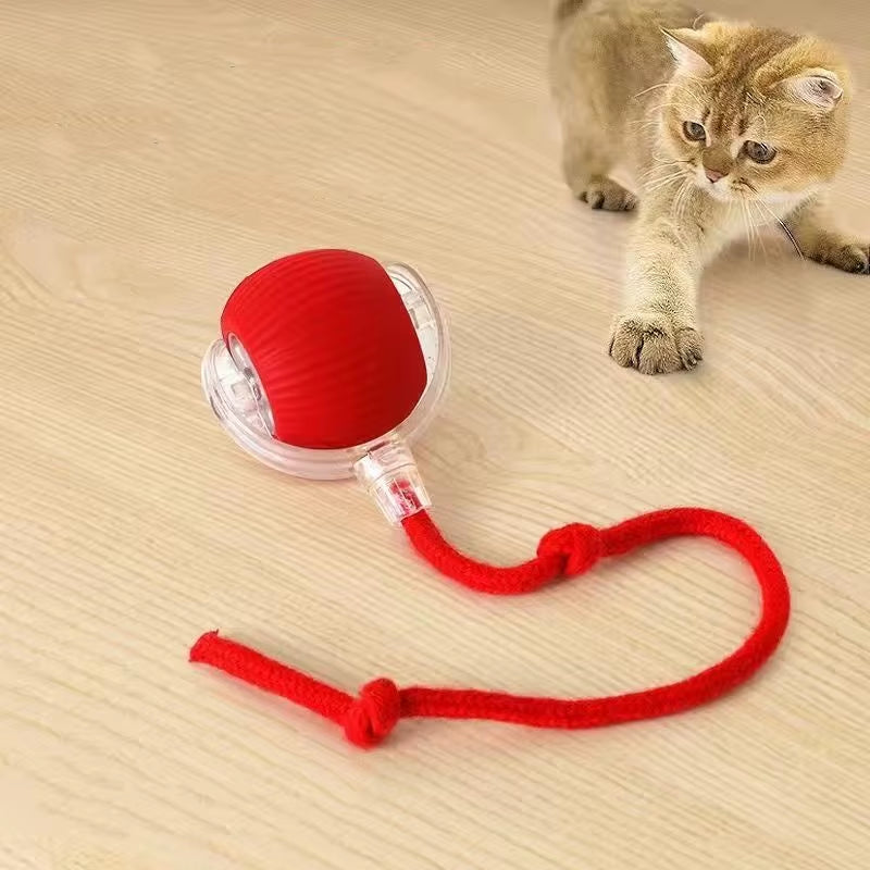 Intelligent Teasing Cat Ball Pets Play Boredom Toys Decompression Automatic Rolling Toy Ball Sound Wake-Up Rechargeable Ball Toy