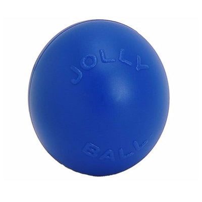 Jolly Pets Push-N-Play Ball Dog Toy, 10 Inches/Large, Blue