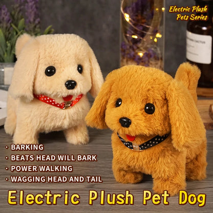 Electric Plush Toy Dog Pet Dog Can Walk and Bark Realistic and Cute Toy Gift