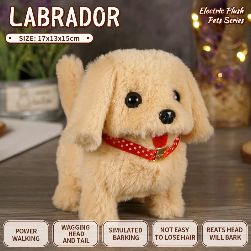 Electric Plush Toy Dog Pet Dog Can Walk and Bark Realistic and Cute Toy Gift