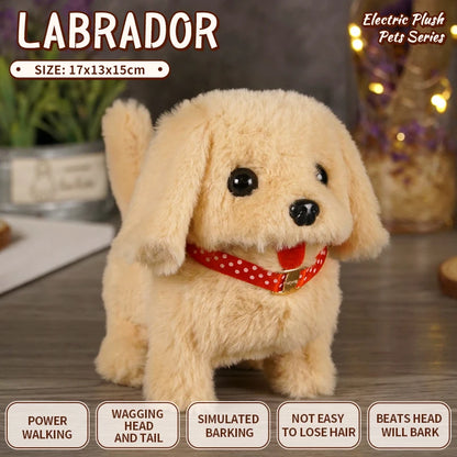 Electric Plush Toy Dog Pet Dog Can Walk and Bark Realistic and Cute Toy Gift