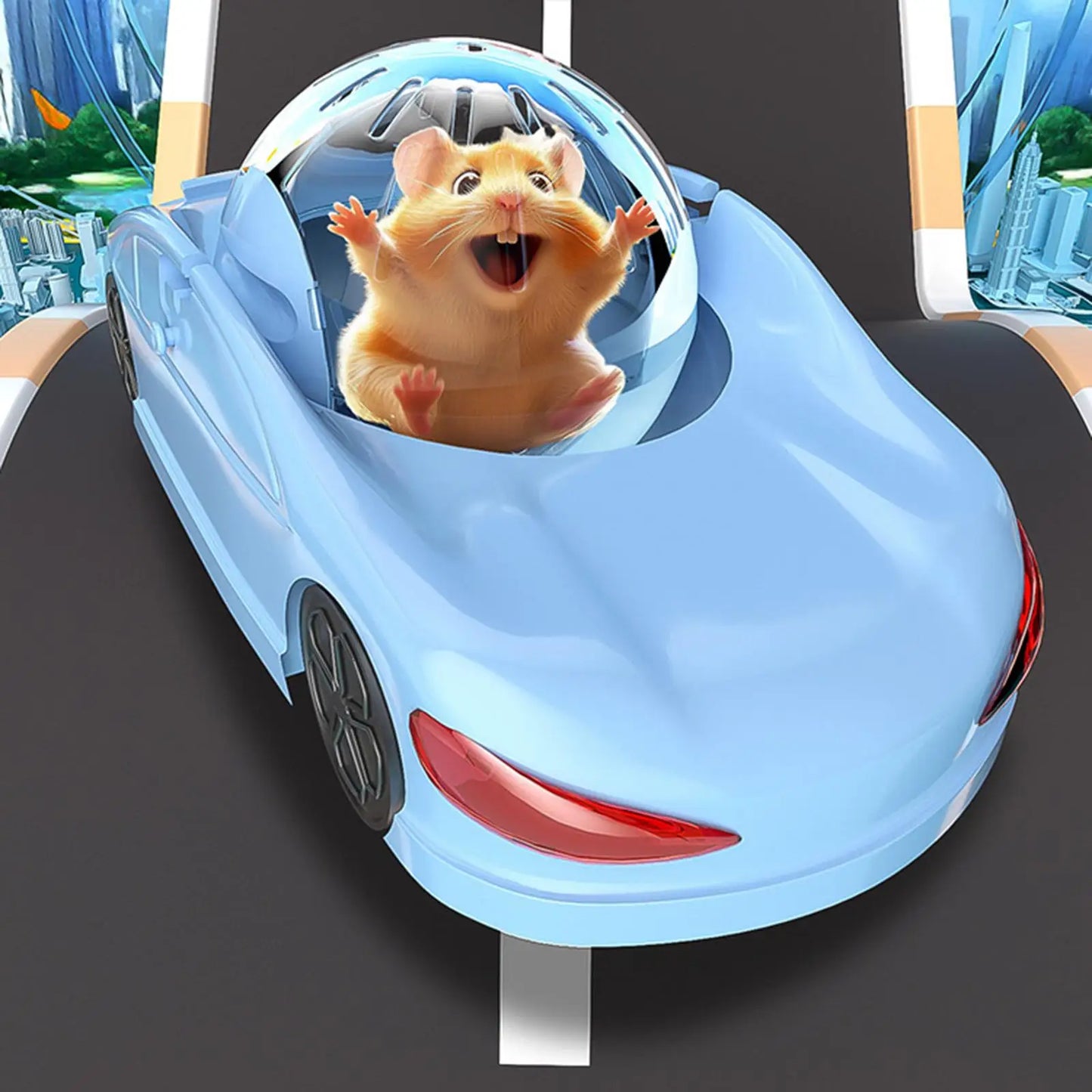 Hamster Running Ball Hamster Exercise Wheel Multiuse Hamster Toy Car Enjoyable  Sports Design Clear for Rat Small Animals Ferret