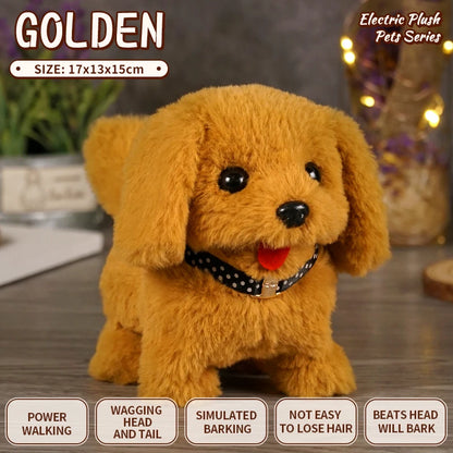 Electric Plush Toy Dog Pet Dog Can Walk and Bark Realistic and Cute Toy Gift