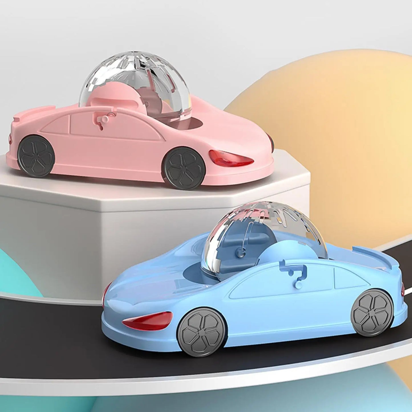 Hamster Running Ball Hamster Exercise Wheel Multiuse Hamster Toy Car Enjoyable  Sports Design Clear for Rat Small Animals Ferret