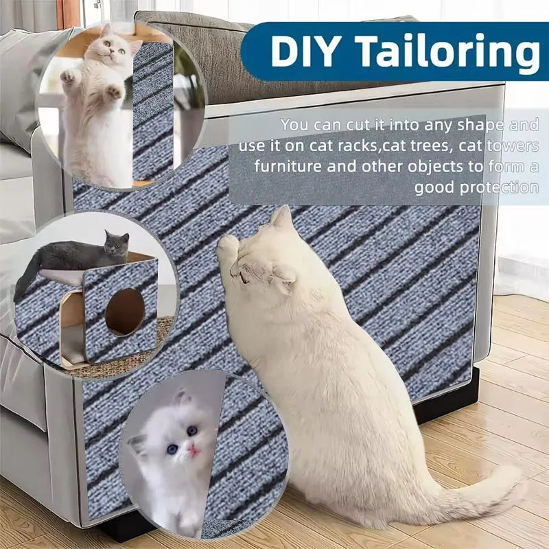 Cat Scratching Mat Accessories for Cats Carpet Corner Wall 40x3m DIY Self-Adhesive Furniture Protector Supplies Pet Products