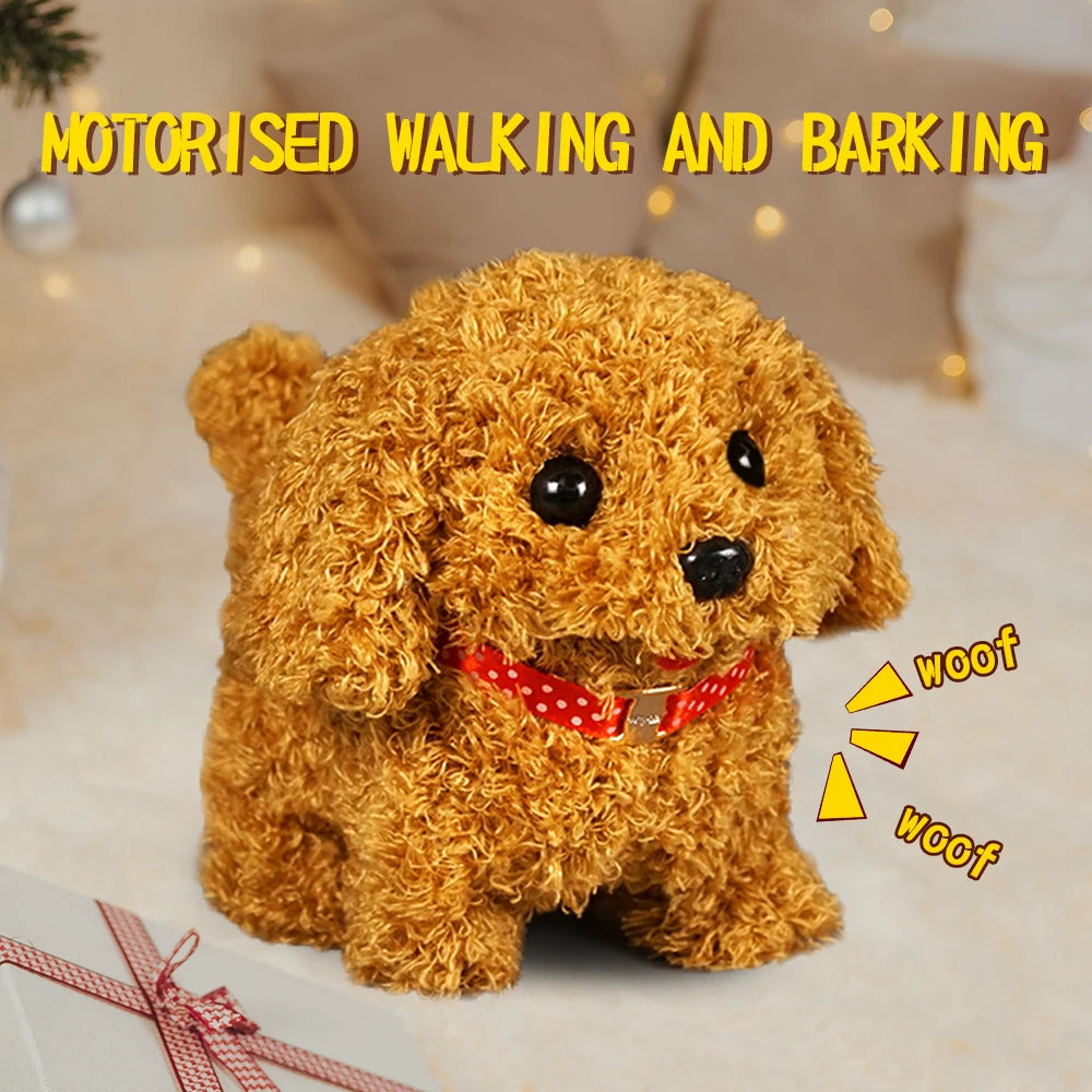 Electric Plush Toy Dog Pet Dog Can Walk and Bark Realistic and Cute Toy Gift
