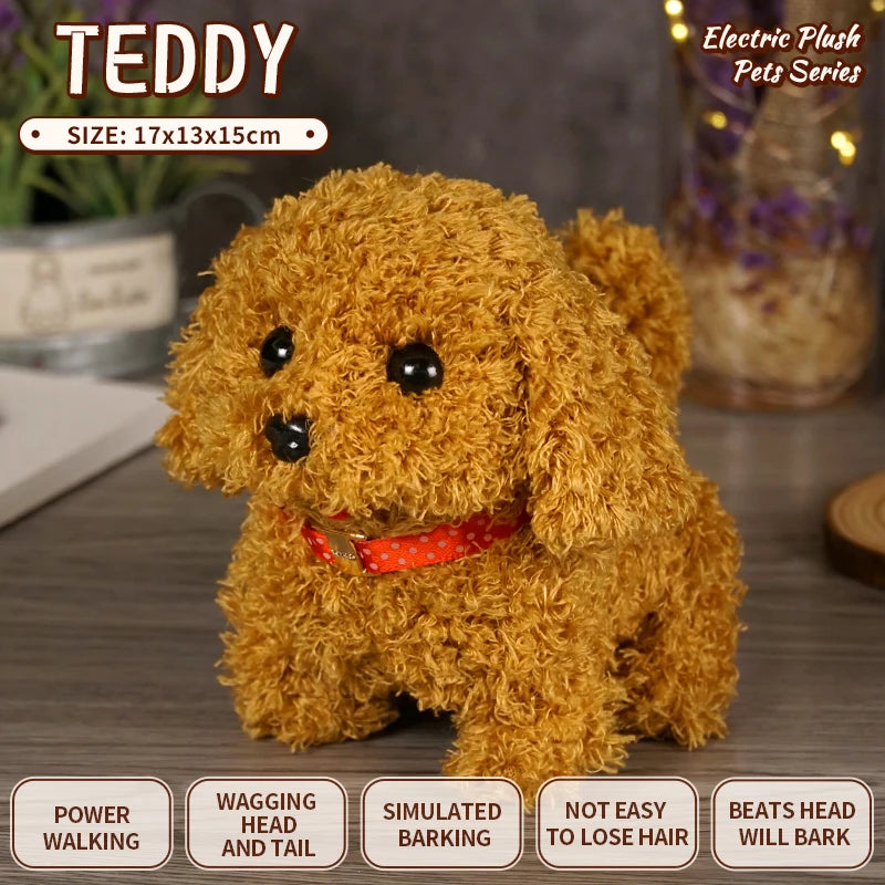 Electric Plush Toy Dog Pet Dog Can Walk and Bark Realistic and Cute Toy Gift