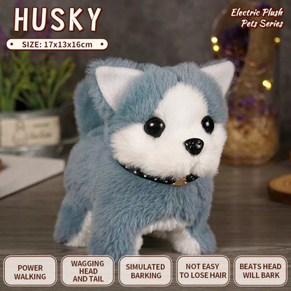 Electric Plush Toy Dog Pet Dog Can Walk and Bark Realistic and Cute Toy Gift