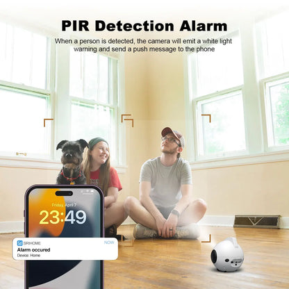 HD Wifi Camera 360° Pet Robot Toys Interactive Pets Camera 1080P Full Move Freely 2-Way Audio APP Remote Control Long Standby