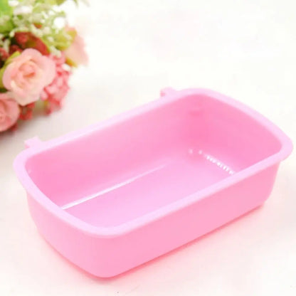 Small Pet Food Feeder Bowl Hamster Cage Hook Up Hanging Bowl Water Drinking Device Bird Pigeon Squirrel Feeding Cup Rabbit Feede
