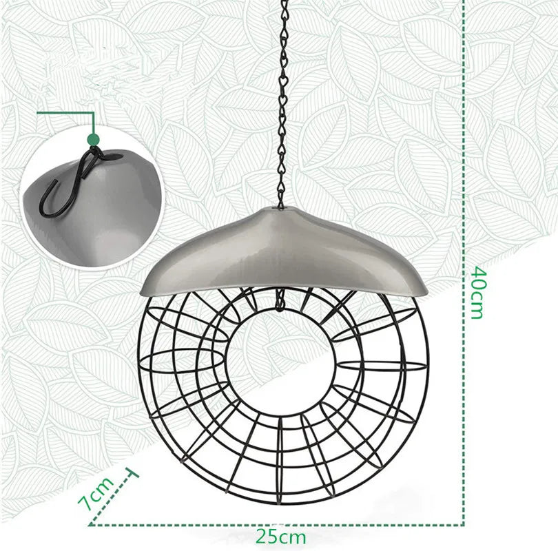 Bird Feeder Feed Station Hanging Garden Plastic Birds Food Dispenser Feeders Outdoor Tree Decoration Fat Ball Suet Feeder