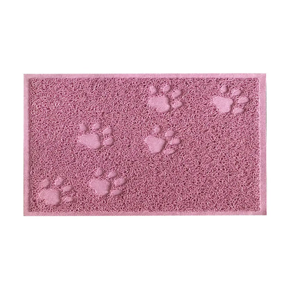 Pet Cat Litter Mat Portable Soft Paws Printed Pad Waterproof Non Slip Pad for House Floor Car Cleaning Supplies PVC Thicken Mat
